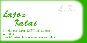 lajos kalai business card